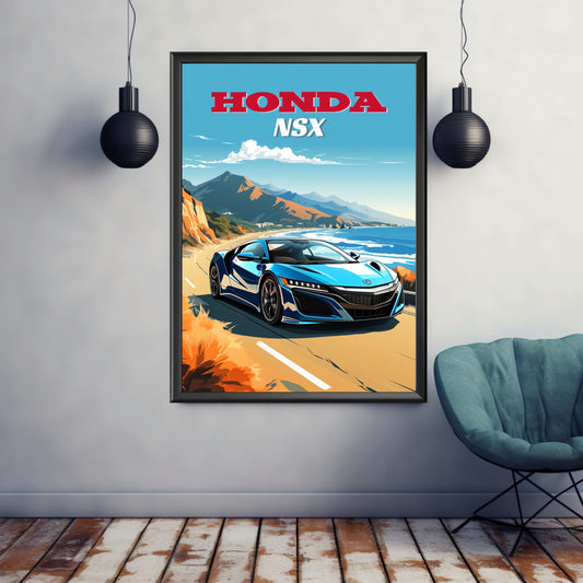 Honda NSX Print, 2010s Car Print, Honda NSX Poster, Car Print, Car Poster, Car Art, Japanese Car Print, Sports Car Print, Supercar Print