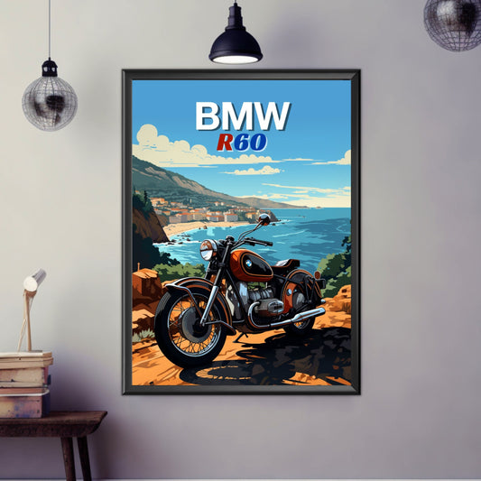 BMW R60 Print, BMW R60 Poster, Motorcycle Print, Motorbike Print, Bike Art, Bike Poster, Vintage Bike, Classic Bike