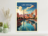 Las Vegas Travel Poster | Las Vegas Travel Print | Las Vegas Wall Art | Bellagio Fountains | Las Vegas USA Print | Travel Gift | ID 489