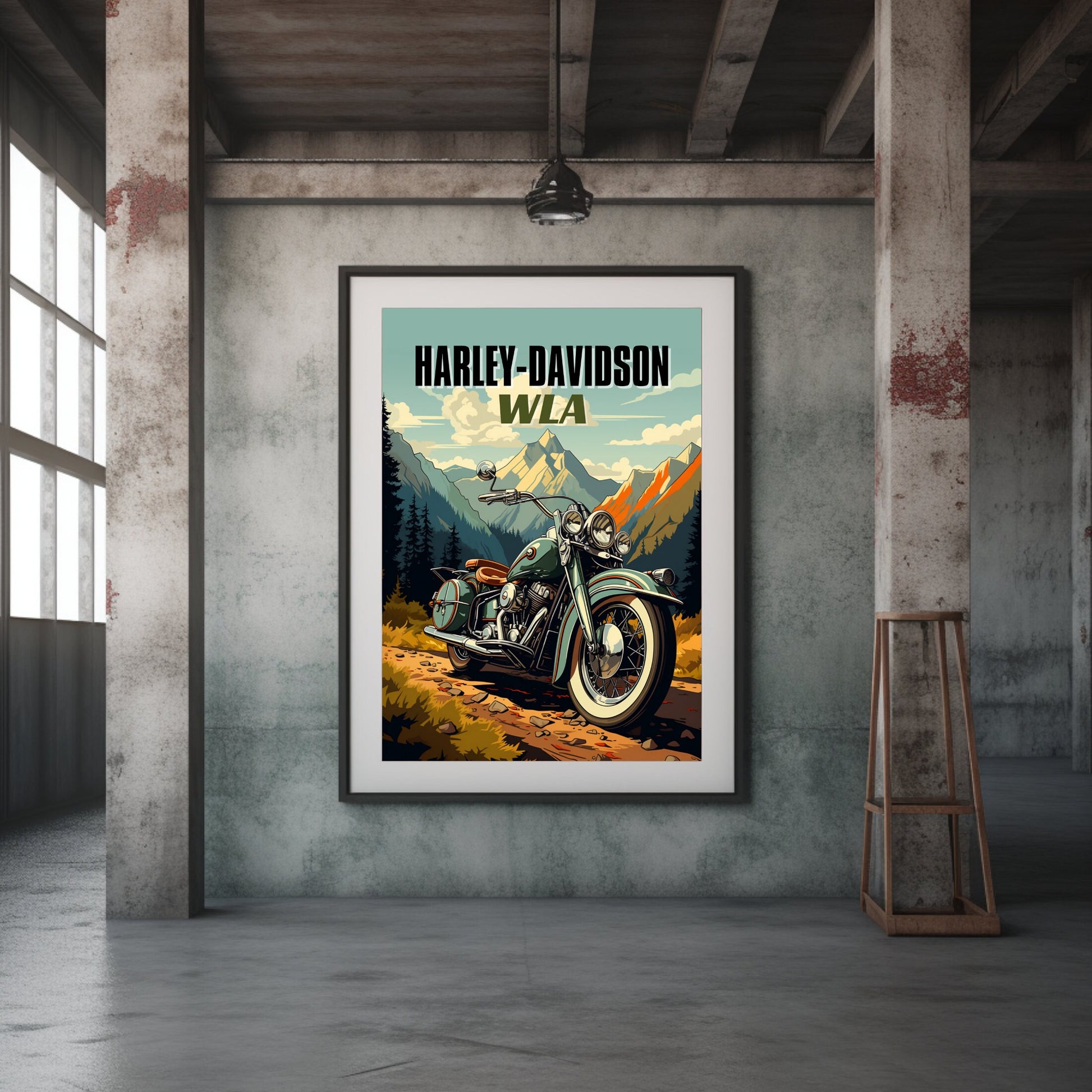 Harley-Davidson WLA Poster