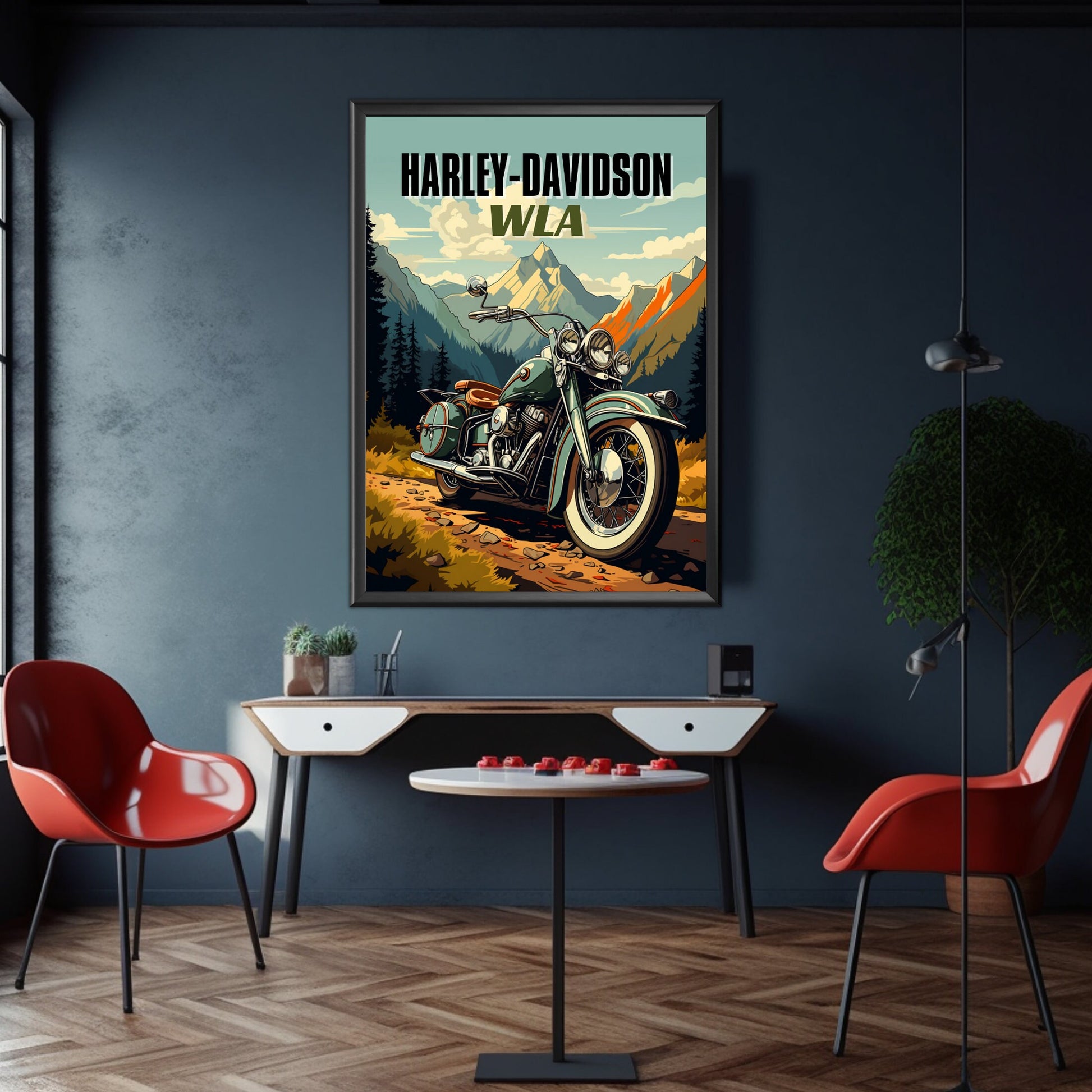 Harley-Davidson WLA Poster