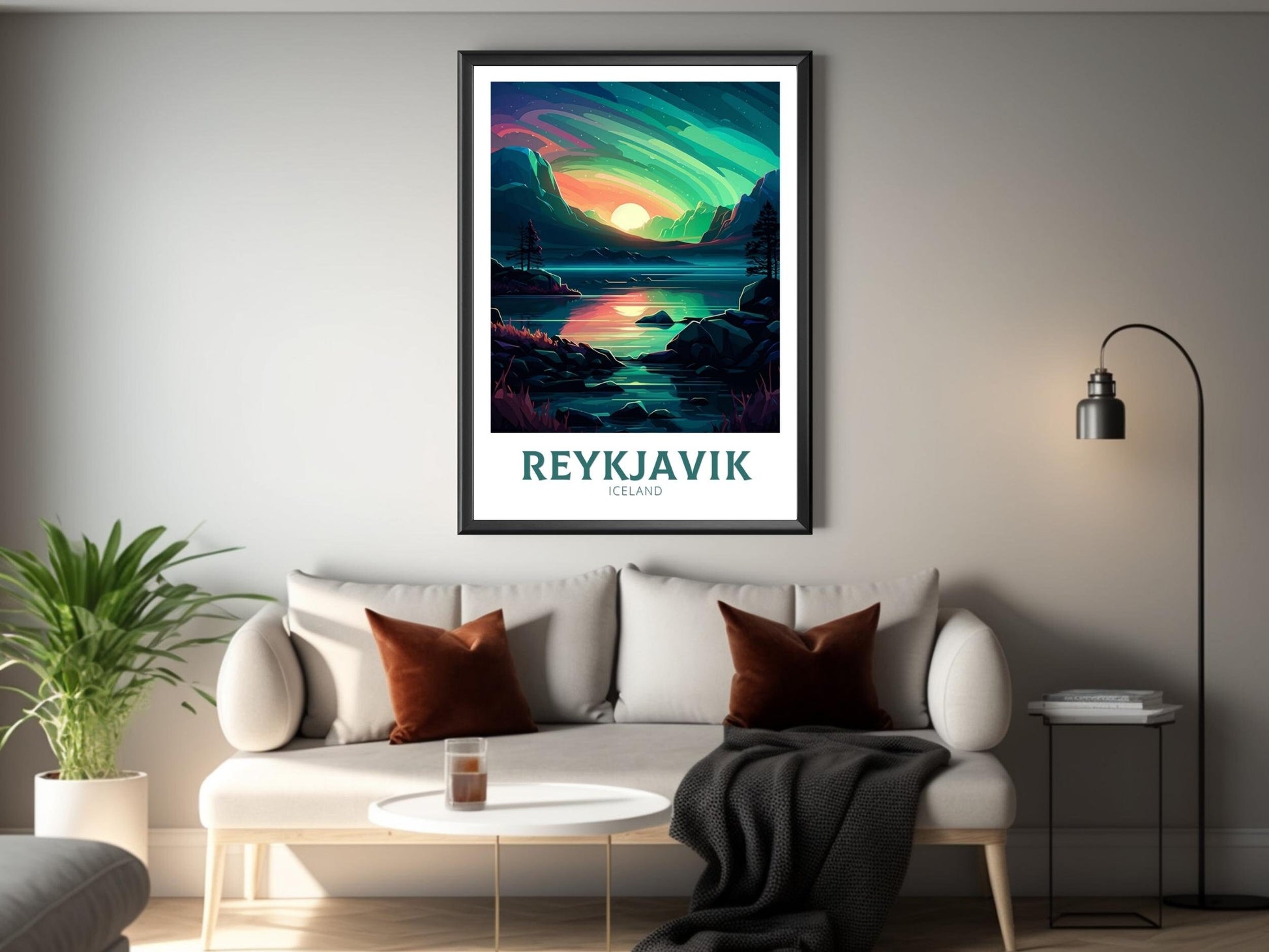 Reykjavik Travel Poster | Reykjavik Illustration | Reykjavik Wall Art | Iceland Poster | Reykjavik Home Décor | Reykjavik Print | ID 220