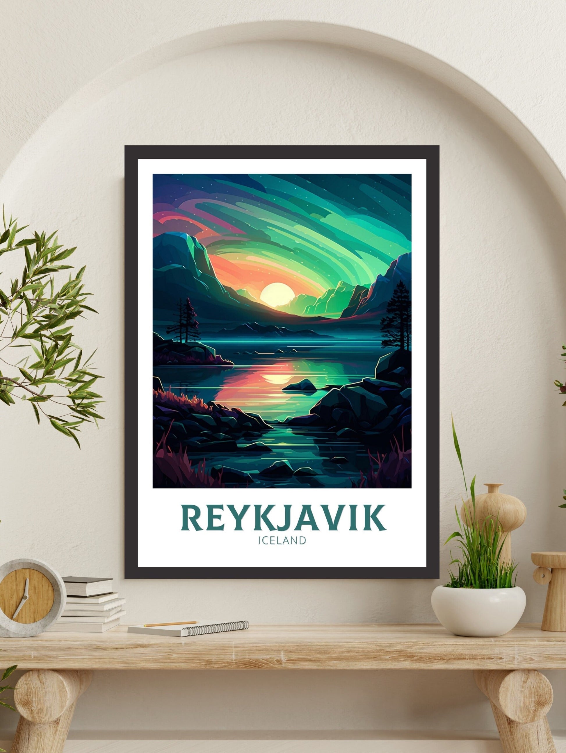 Reykjavik Travel Poster | Reykjavik Illustration | Reykjavik Wall Art | Iceland Poster | Reykjavik Home Décor | Reykjavik Print | ID 220