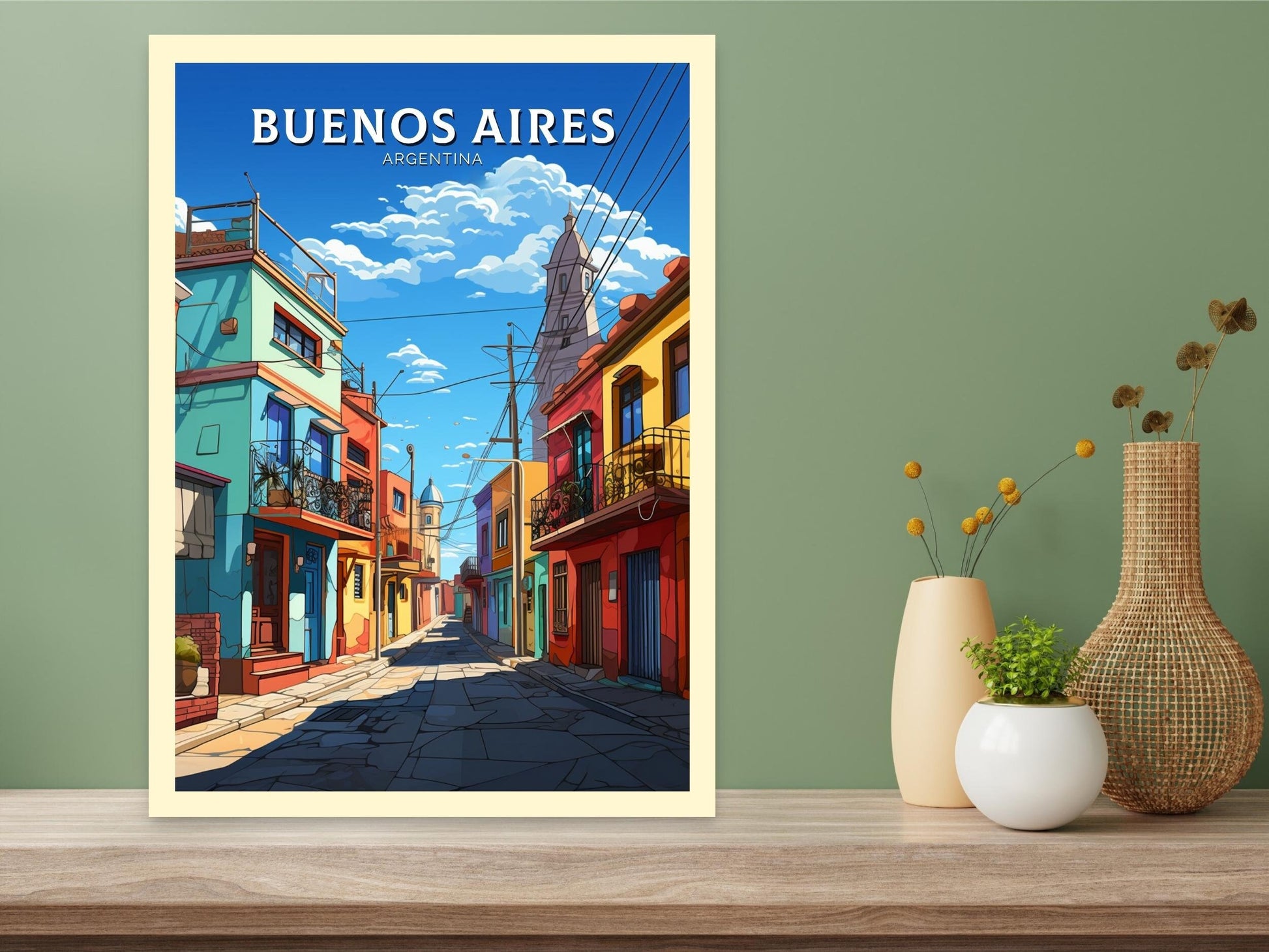 Buenos Aires Poster | Buenos Aires Wall Art | Buenos Aires Travel Print | Travel Gift | Argentina Travel Poster | Home Decor ID 501