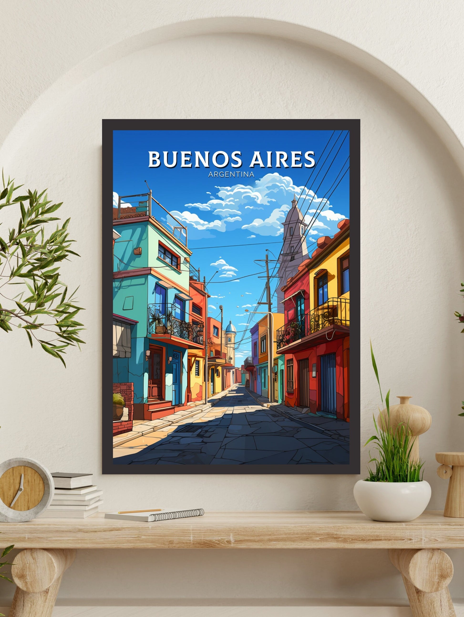 Buenos Aires Poster | Buenos Aires Wall Art | Buenos Aires Travel Print | Travel Gift | Argentina Travel Poster | Home Decor ID 501