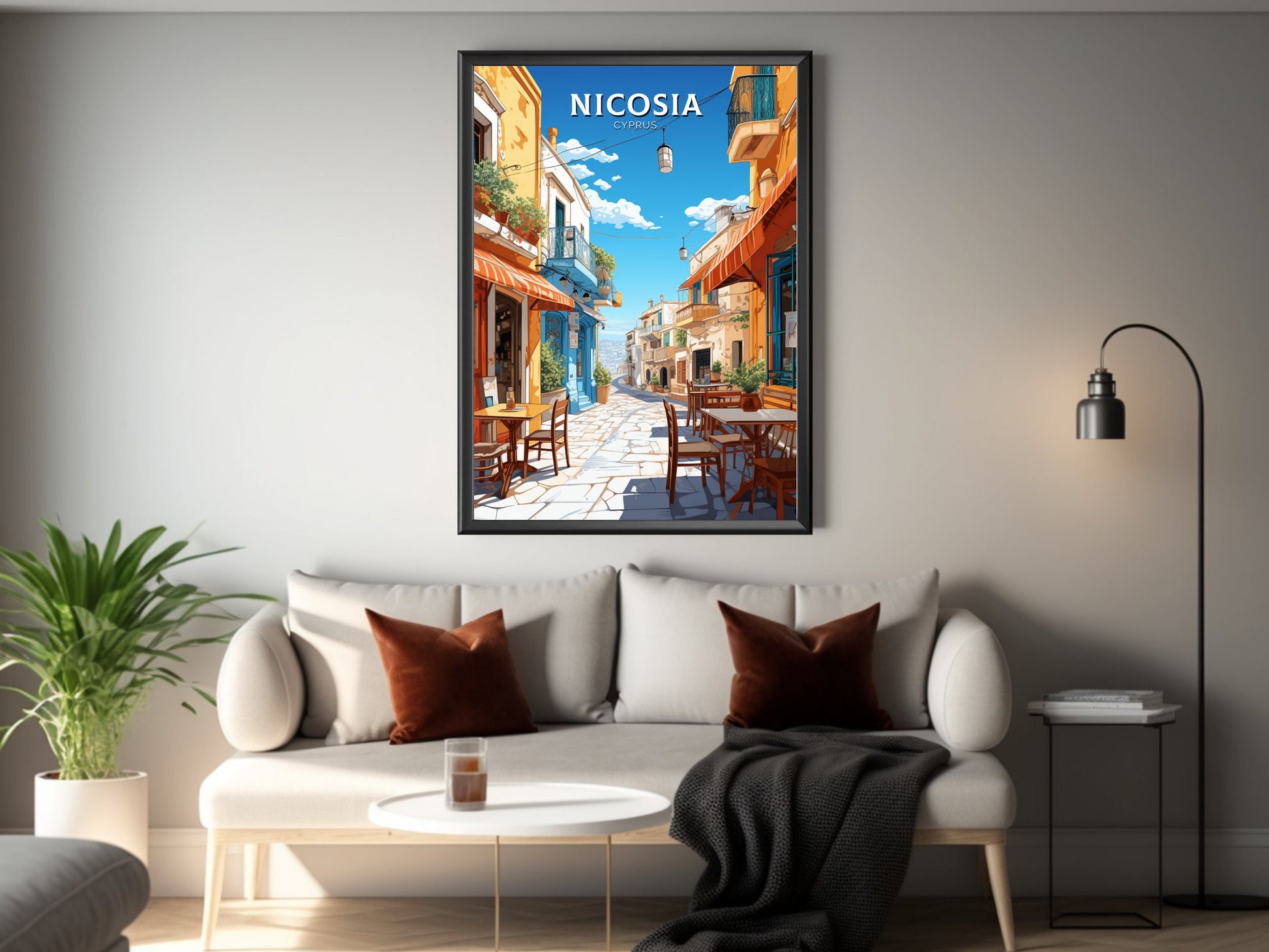 Nicosia Travel Poster | Nicosia Print | Nicosia Wall Art | Nicosia travel Print | Cyprus Illustration | Nicosia Cyprus Home Decor | ID 510