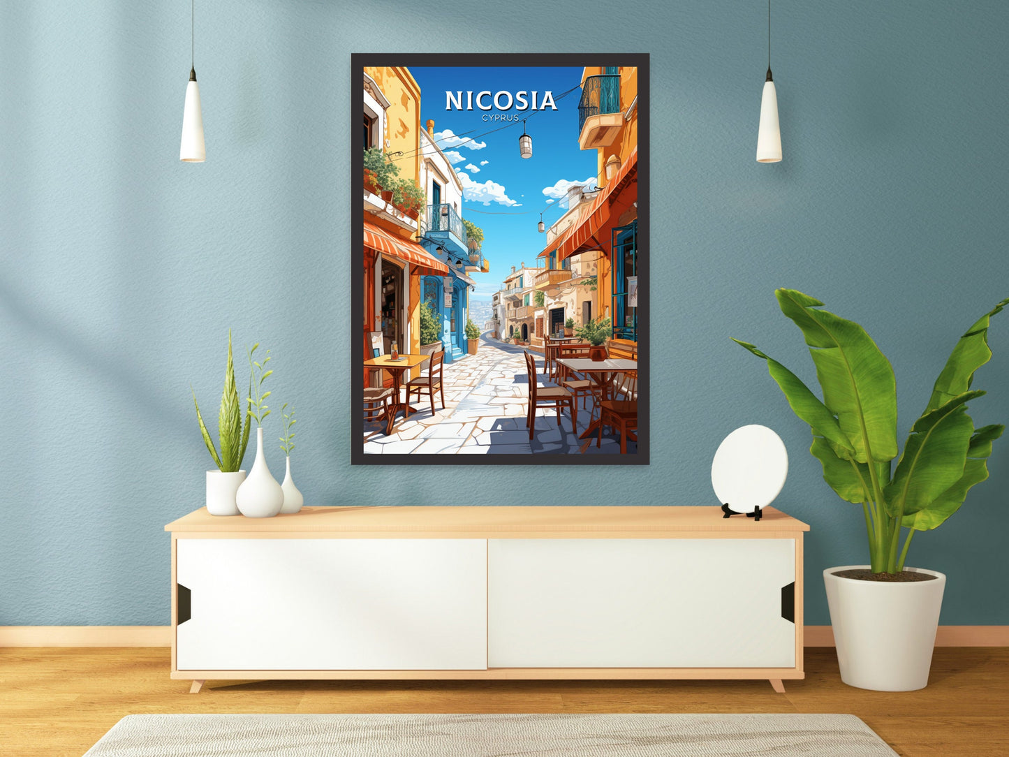 Nicosia Travel Poster | Nicosia Print | Nicosia Wall Art | Nicosia travel Print | Cyprus Illustration | Nicosia Cyprus Home Decor | ID 510