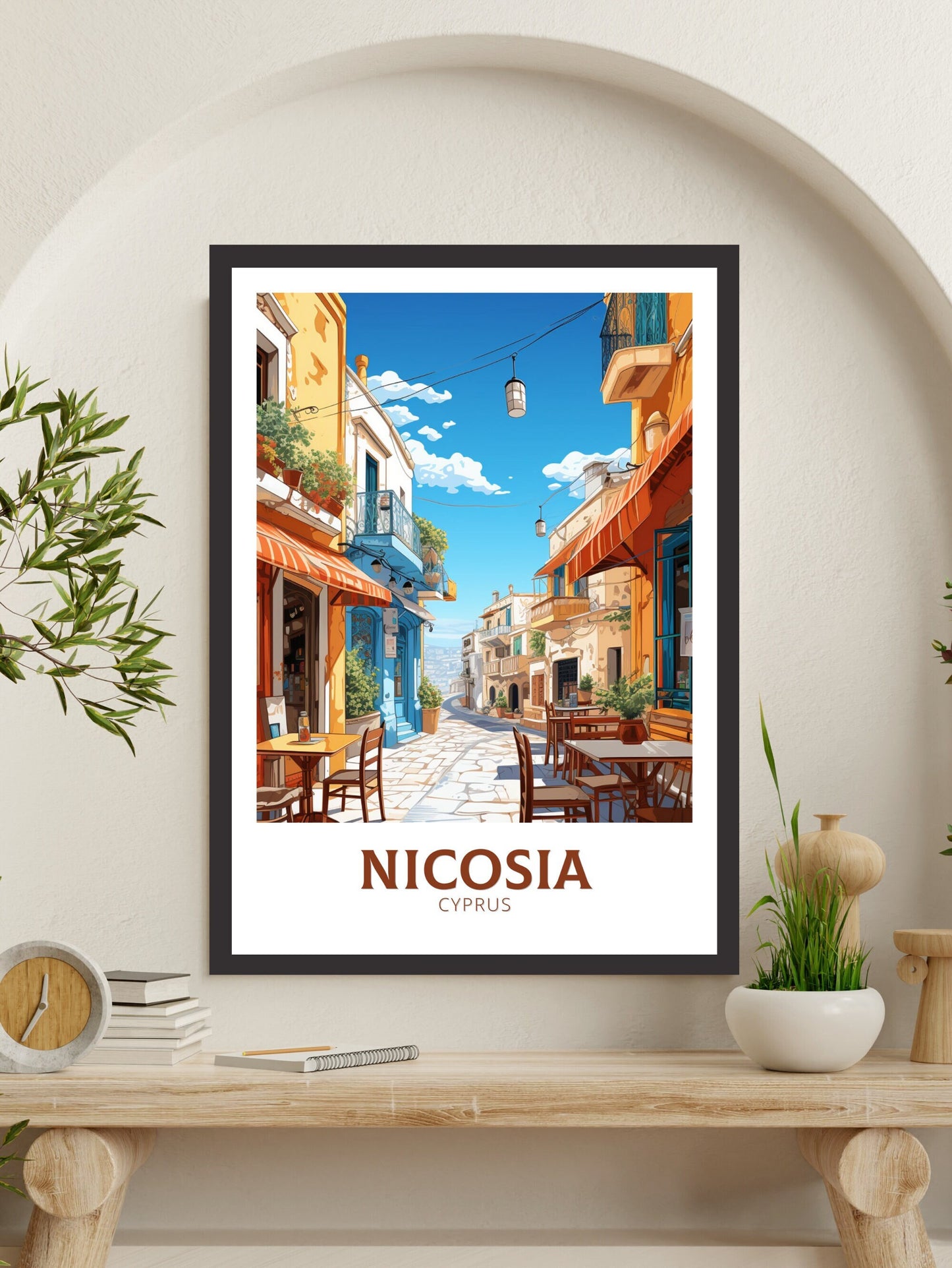 Nicosia Travel Print | Nicosia Poster| Nicosia Wall Art | Nicosia travel Poster | Cyprus Illustration | Nicosia Cyprus Home Decor | ID 509