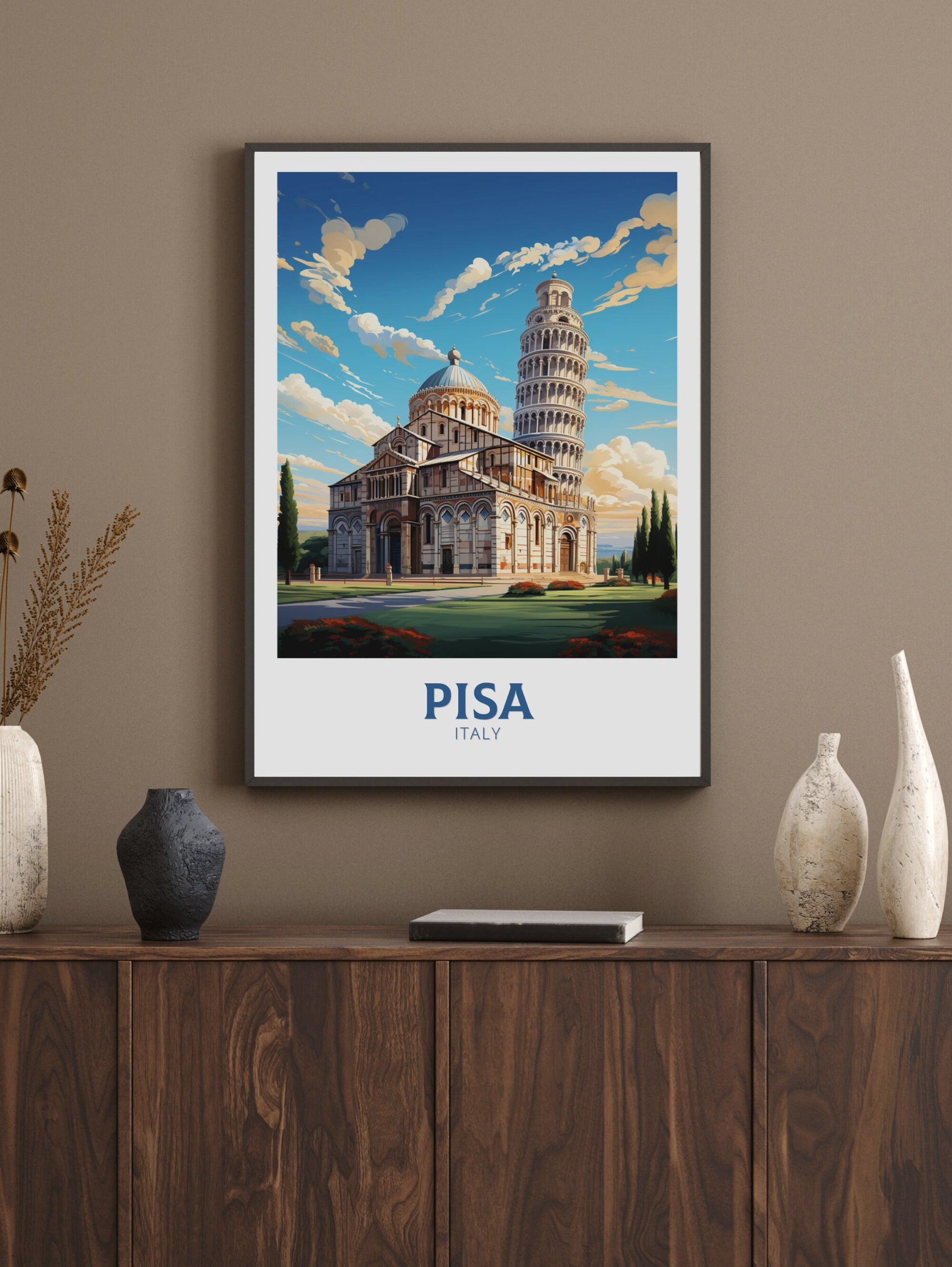 Pisa Print | Pisa Tower Poster | Leaning Tower of Pisa | Pisa Illustration | Pisa Italy | Tower Poster | Pisa Wall Art Poster | ID 512