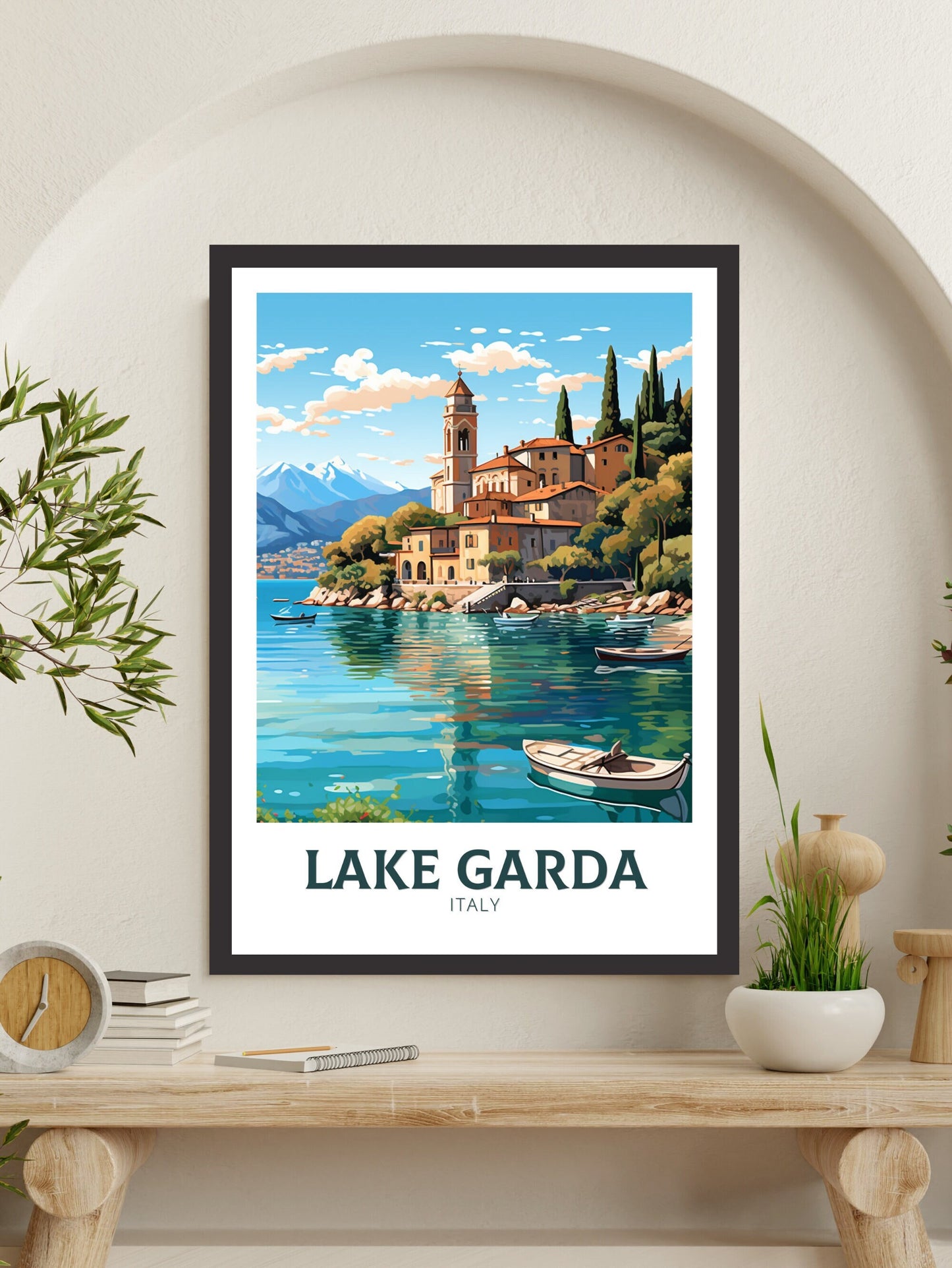 Lake Garda Poster | Lake Garda Travel Print | Lake Garda Art | Italy Print | Lake Garda Print | Lake Garda Design | Italy Poster | ID 513