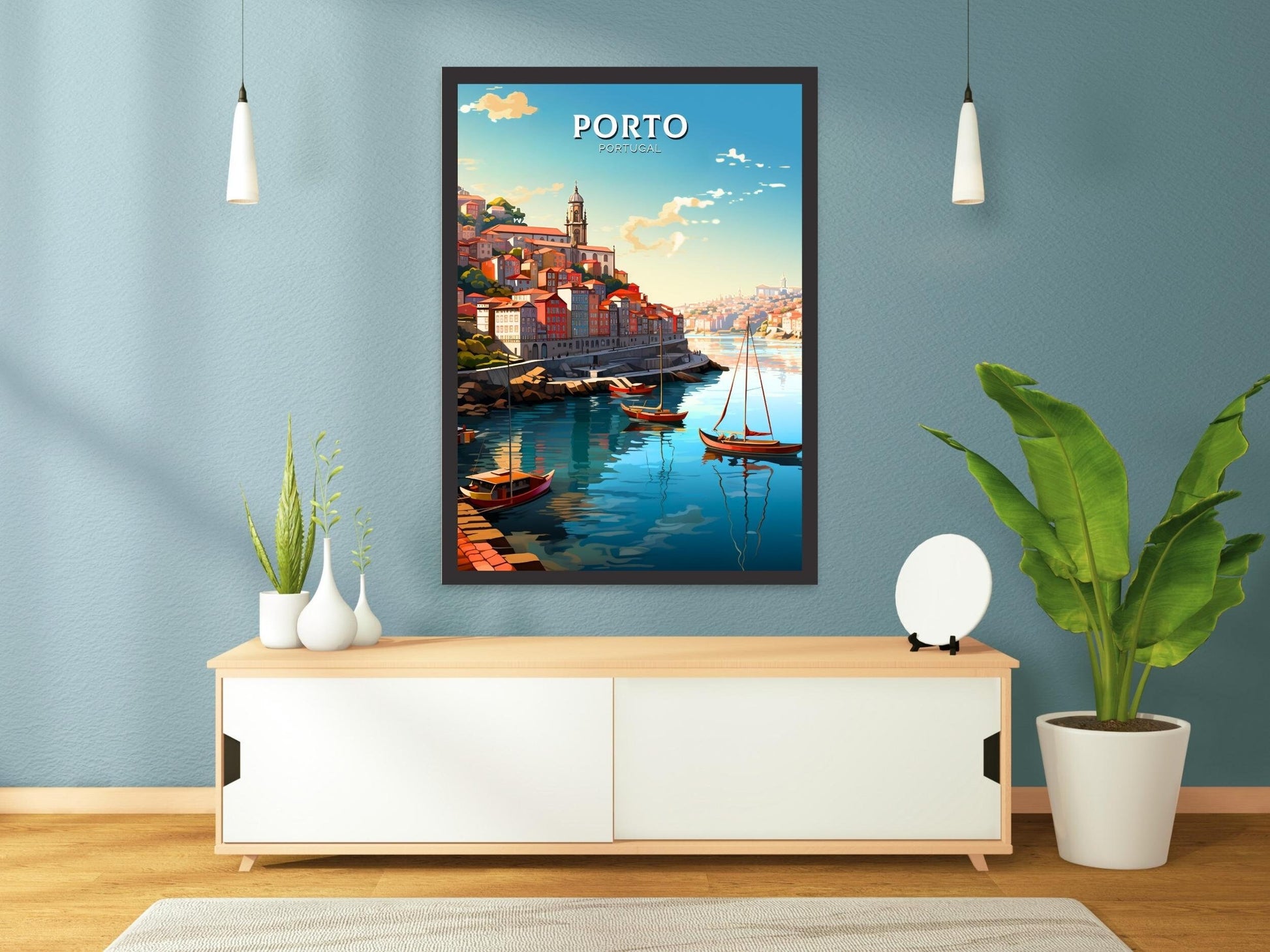 Porto Travel Print | Porto Illustration | Porto Wall Art | Porto Print | Portugal Print | Portugal Home Decor | Porto Poster | ID 534