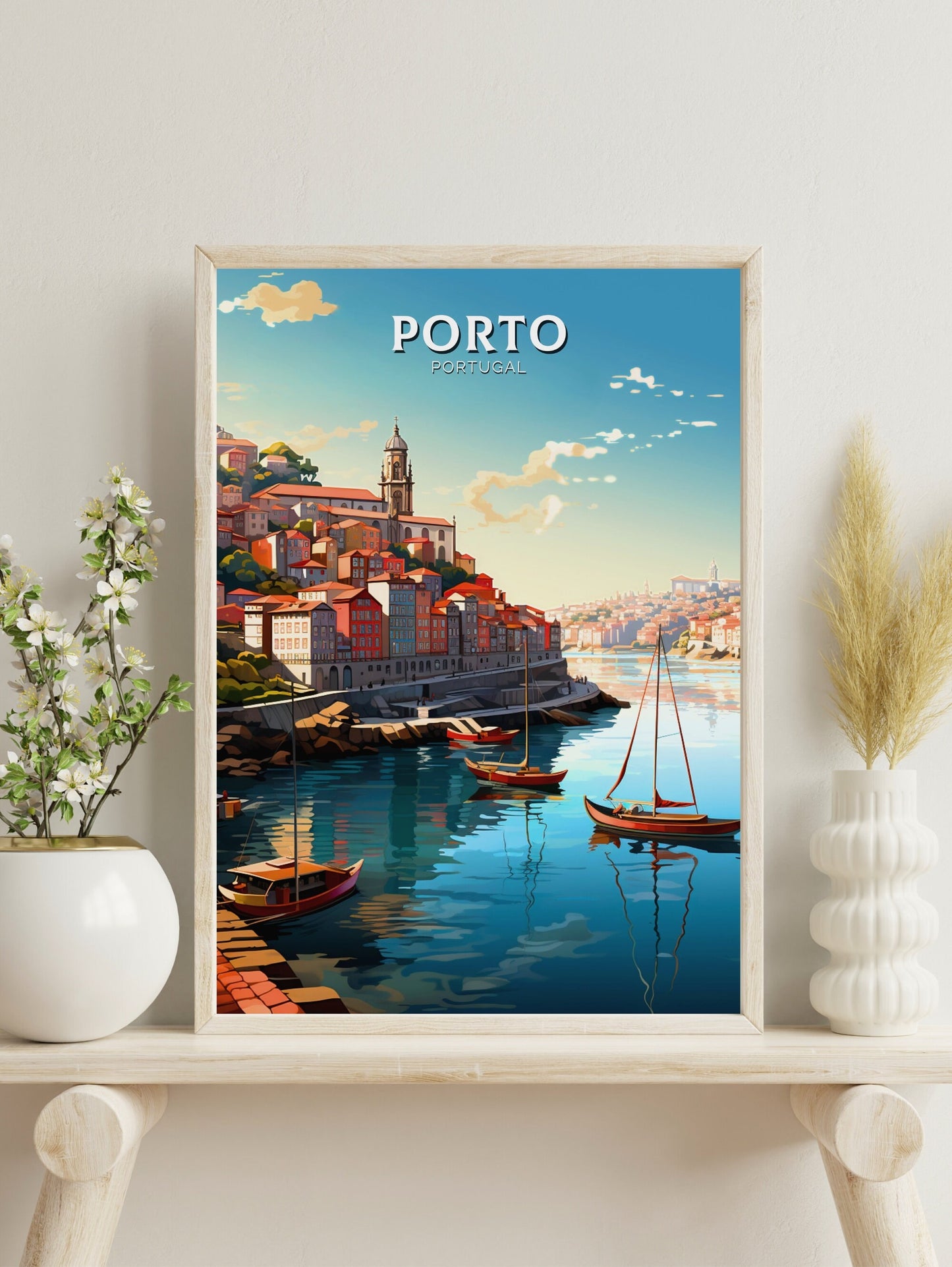 Porto Travel Print | Porto Illustration | Porto Wall Art | Porto Print | Portugal Print | Portugal Home Decor | Porto Poster | ID 534