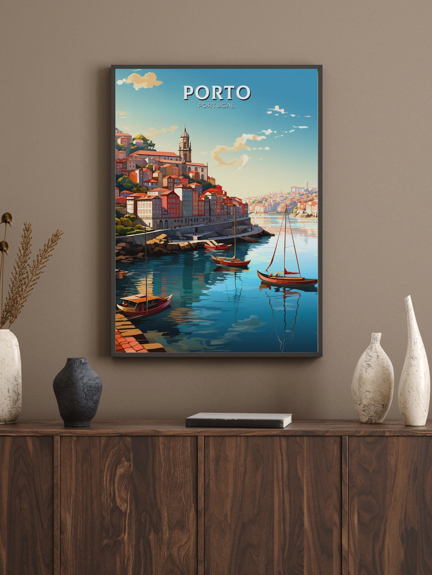 Porto Travel Print | Porto Illustration | Porto Wall Art | Porto Print | Portugal Print | Portugal Home Decor | Porto Poster | ID 534