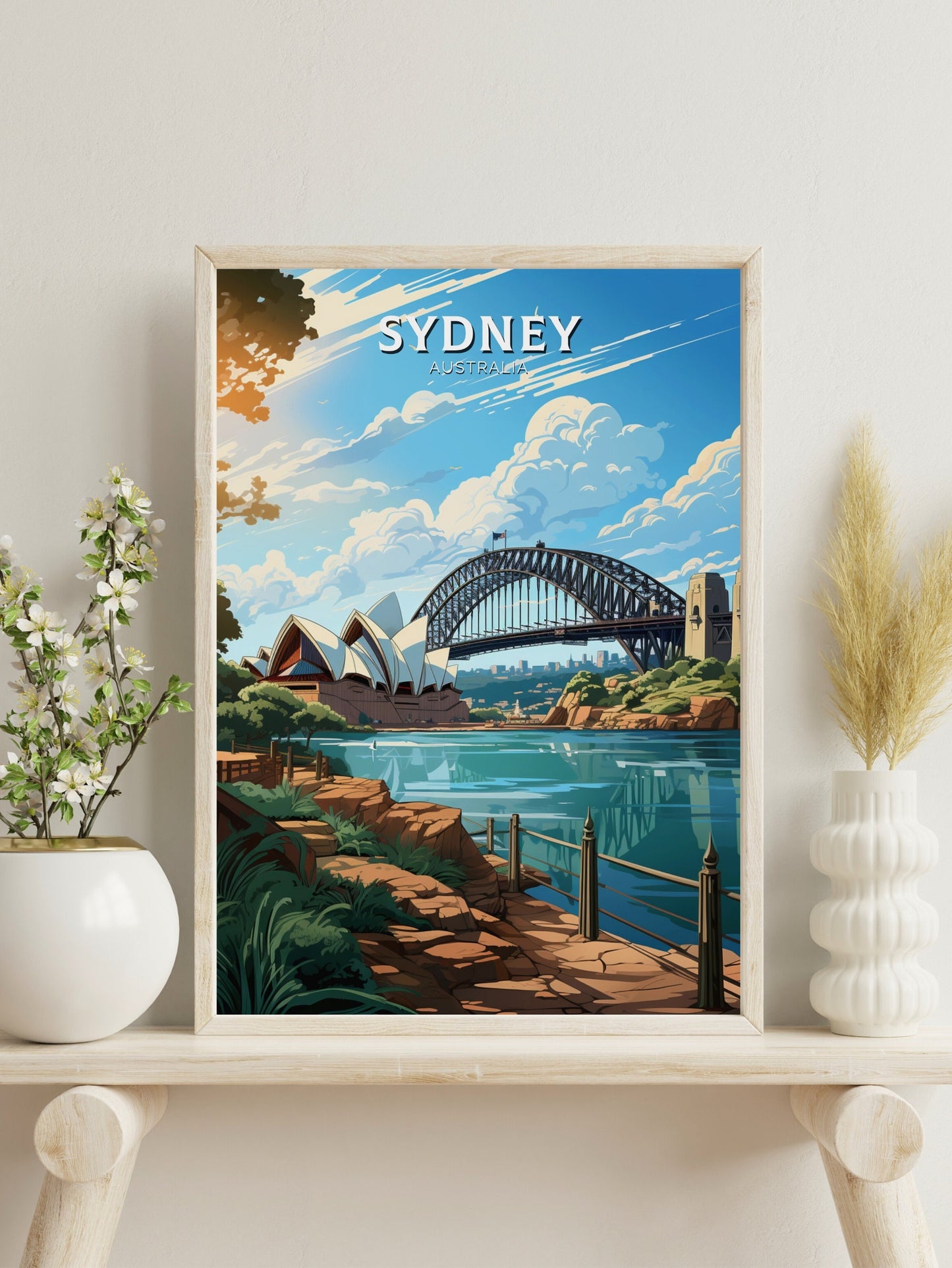 Sydney Travel Print | Sydney Illustration | Sydney Poster | Australia Print | Australia Wall Art | Australia Poster | Sydney Poster ID 535