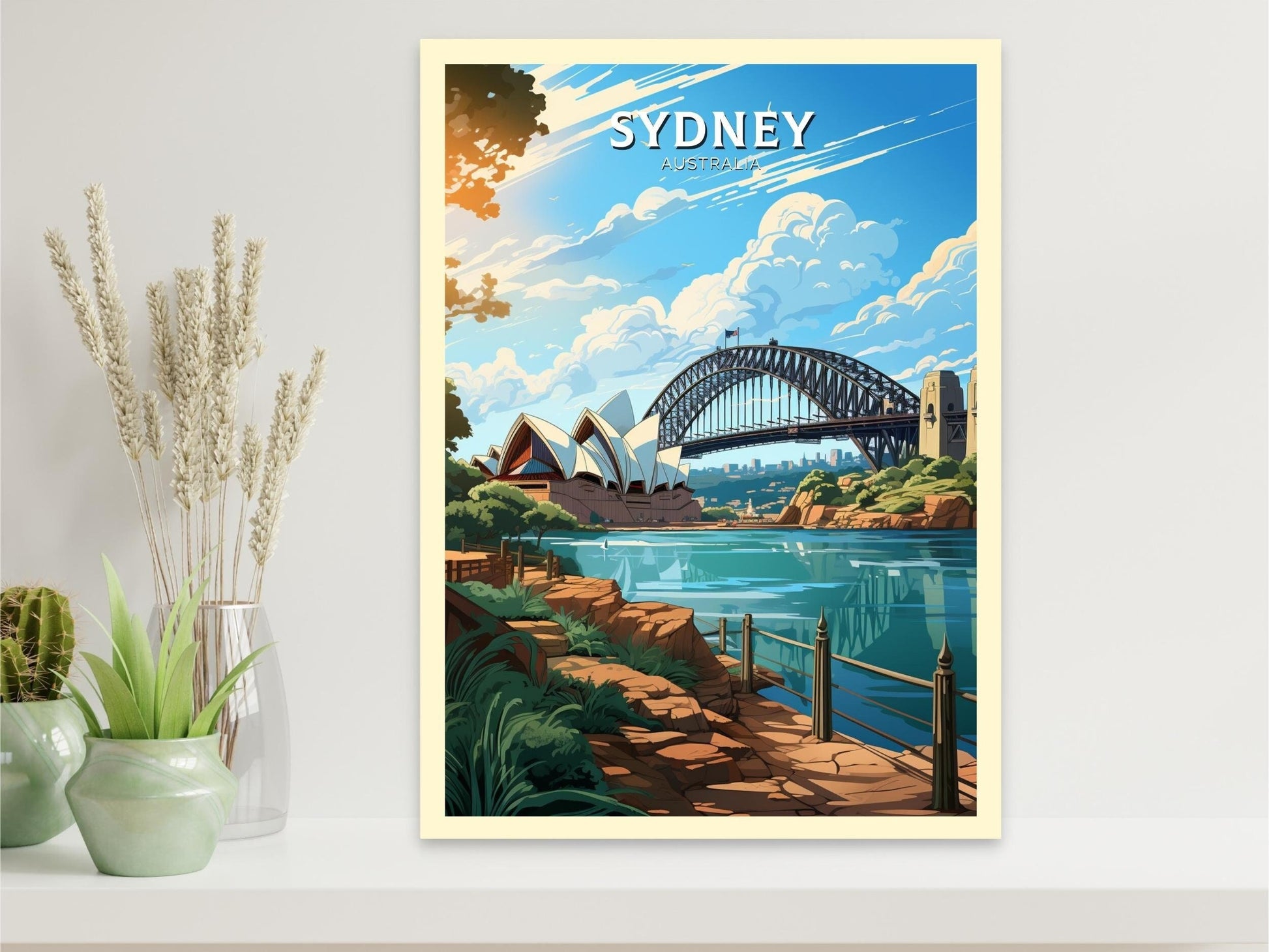 Sydney Travel Print | Sydney Illustration | Sydney Poster | Australia Print | Australia Wall Art | Australia Poster | Sydney Poster ID 535