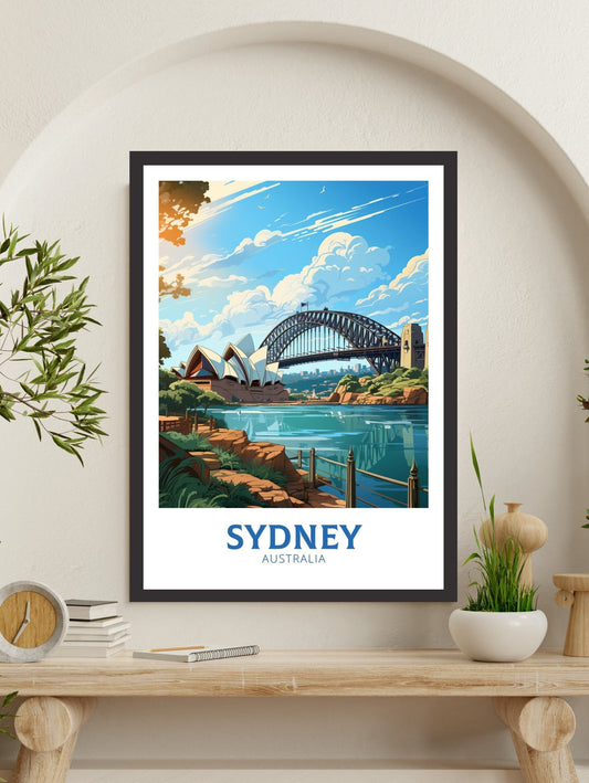 Sydney Poster | Sydney Travel Print | Sydney Illustration | Sydney Poster | Australia Print | Australia Wall Art | Australia Poster ID 536
