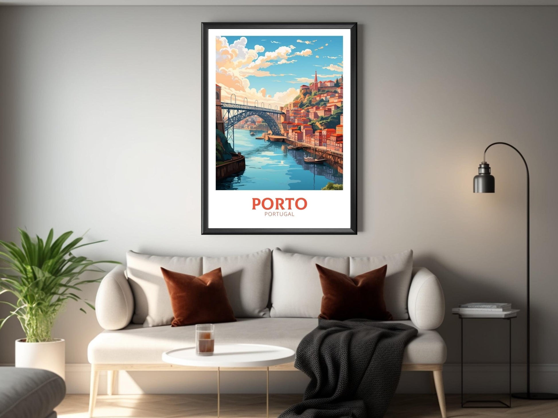 Porto Travel Print | Porto Illustration | Porto Art | Porto Print | Portugal Print | Portugal Decor | Porto Poster | Travel gift | ID 537