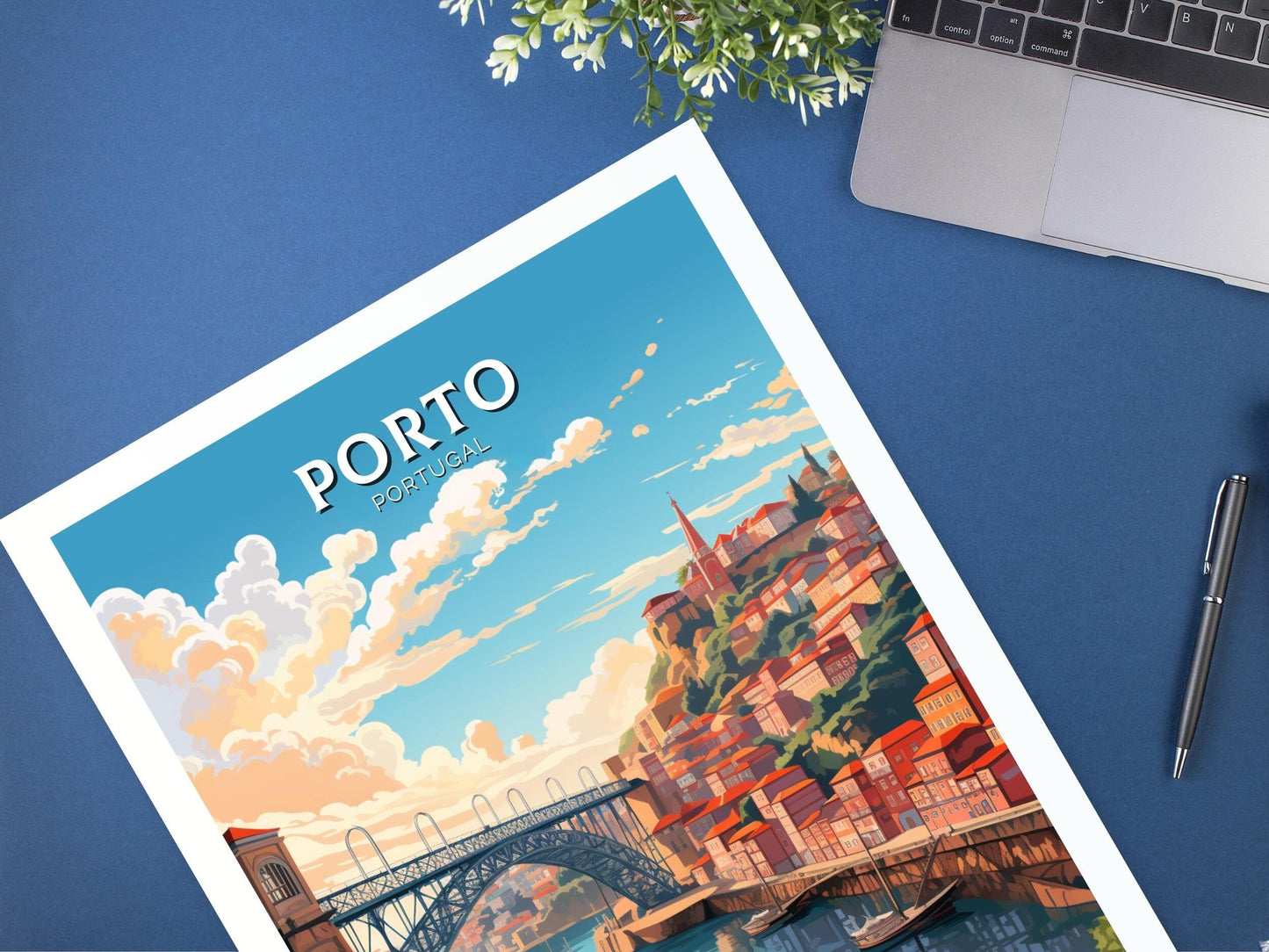 Porto Poster | Porto Travel Print | Porto Illustration | Porto Wall Art | Porto Print | Portugal Print | Vintage Poster | Travel gift ID 538