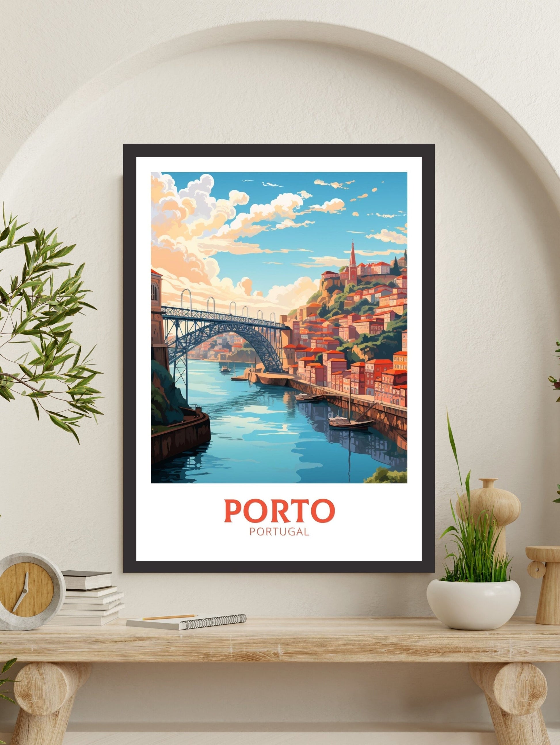 Porto Travel Print | Porto Illustration | Porto Art | Porto Print | Portugal Print | Portugal Decor | Porto Poster | Travel gift | ID 537