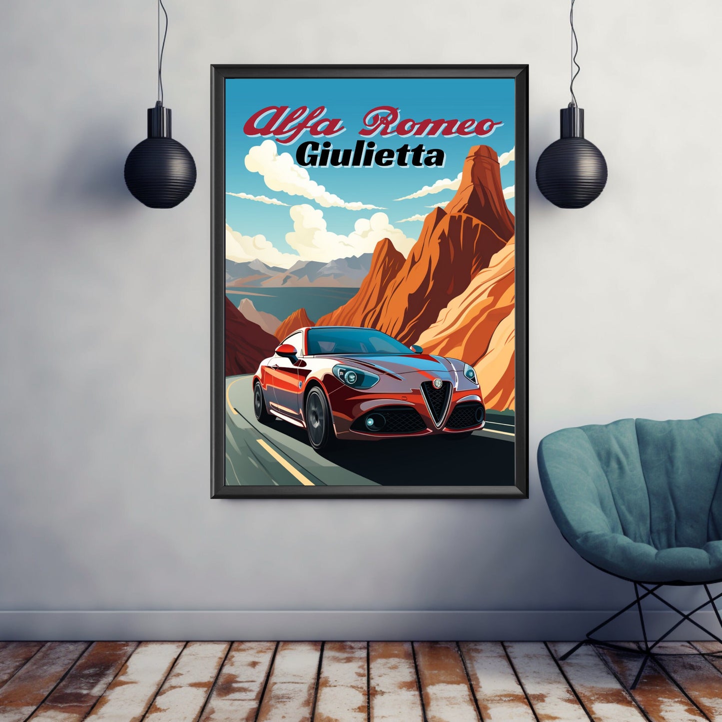 Alfa Romeo Giulietta Classic Car Poster