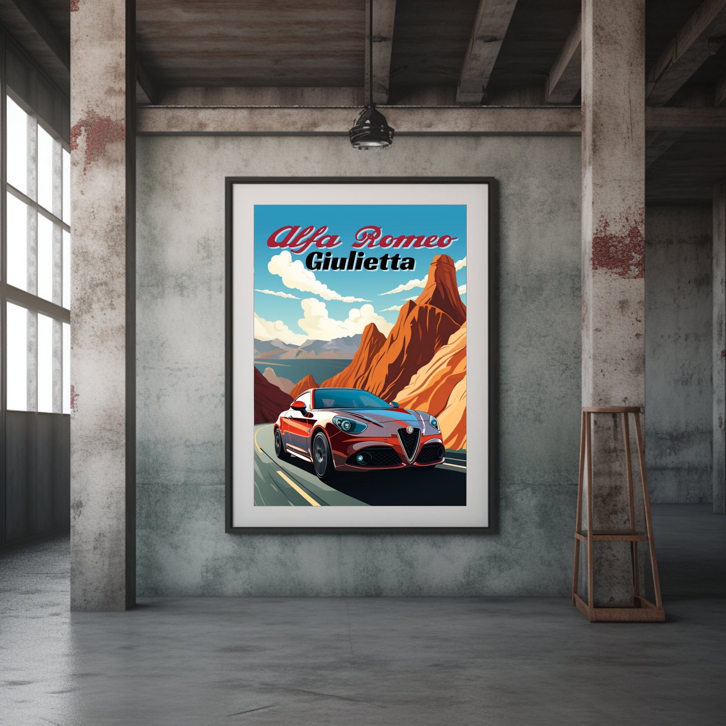 Alfa Romeo Giulietta Classic Car Poster