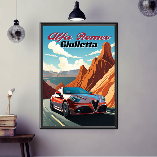 Alfa Romeo Giulietta Print, 2010s Car Print, Car Print, Alfa Romeo Giulietta Poster, Car Poster, Car Art, Modern Classic Car Print
