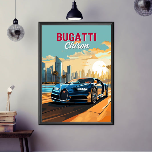 Bugatti Chiron Poster, Bugatti Chiron Print, 2010s Car Print, Supercar print, Car Print, Car Poster, Car Art, Classic Car Print,