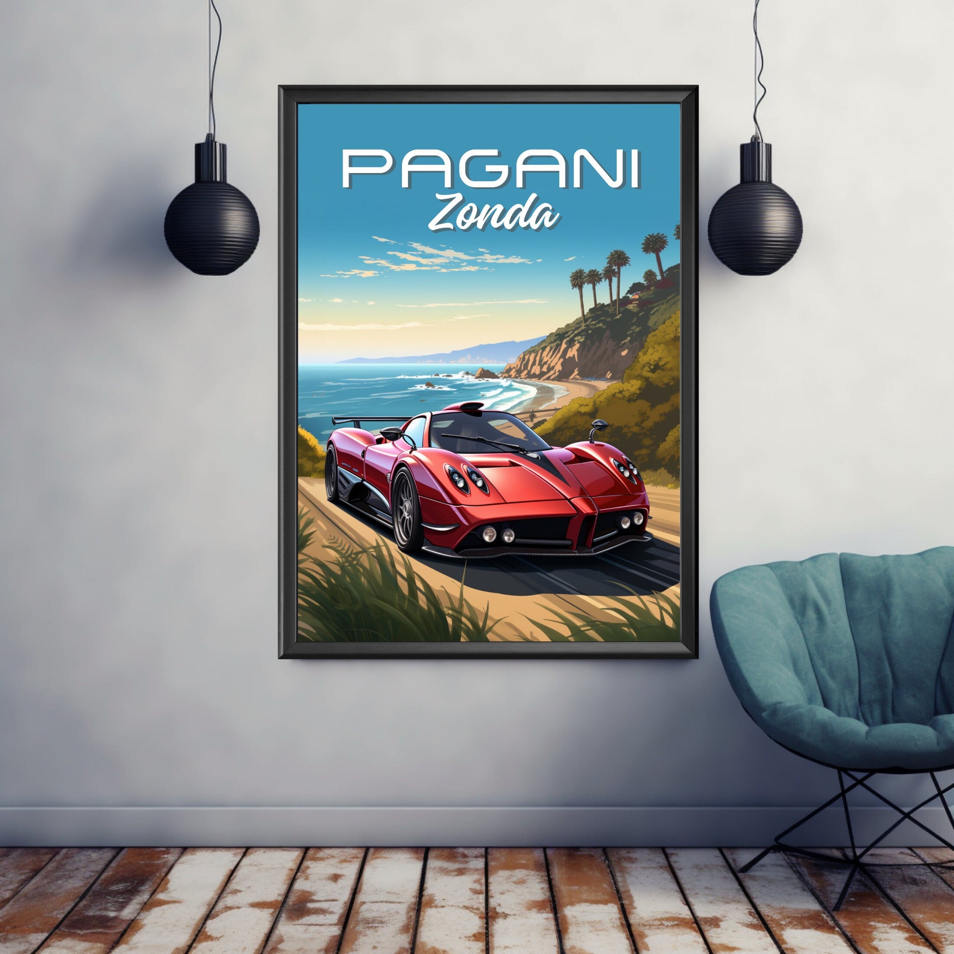 Pagani Zonda Poster