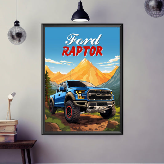 Ford Raptor Print, 2010s Car Print, Ford Raptor Poster, Car Art, American Car Print, Off-Roader Print, Classic Car, Car Print, Car Poster