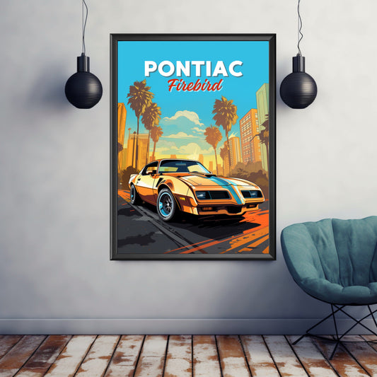 Pontiac Firebird Print, Car Art, Pontiac Firebird Poster, Muscle Car Print, Classic Car, Car Print, Car Poster, 1980s Car Print, Vintage Car