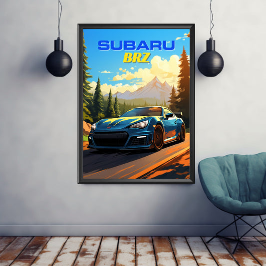 Subaru BRZ Poster, Subaru BRZ Print, 2010s Car Print, Car Print, Car Poster, Car Art, Modern Classic Car Print, Performance Car Print