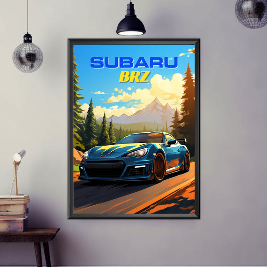 Subaru BRZ Poster, Subaru BRZ Print, 2010s Car Print, Car Print, Car Poster, Car Art, Modern Classic Car Print, Performance Car Print