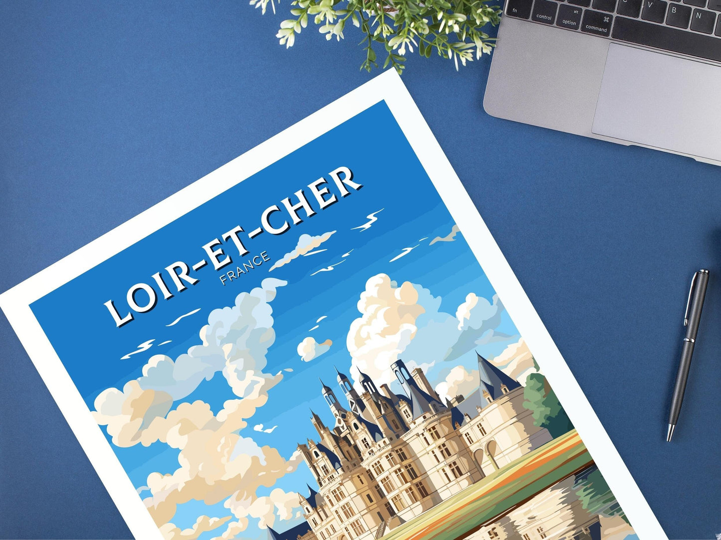 Loir-et-Cher Travel Print | Loir-et-Cher Illustration | Loir-et-Cher Poster | Loir-et-Cher Wall Art | France Print | Paris Poster ID 542