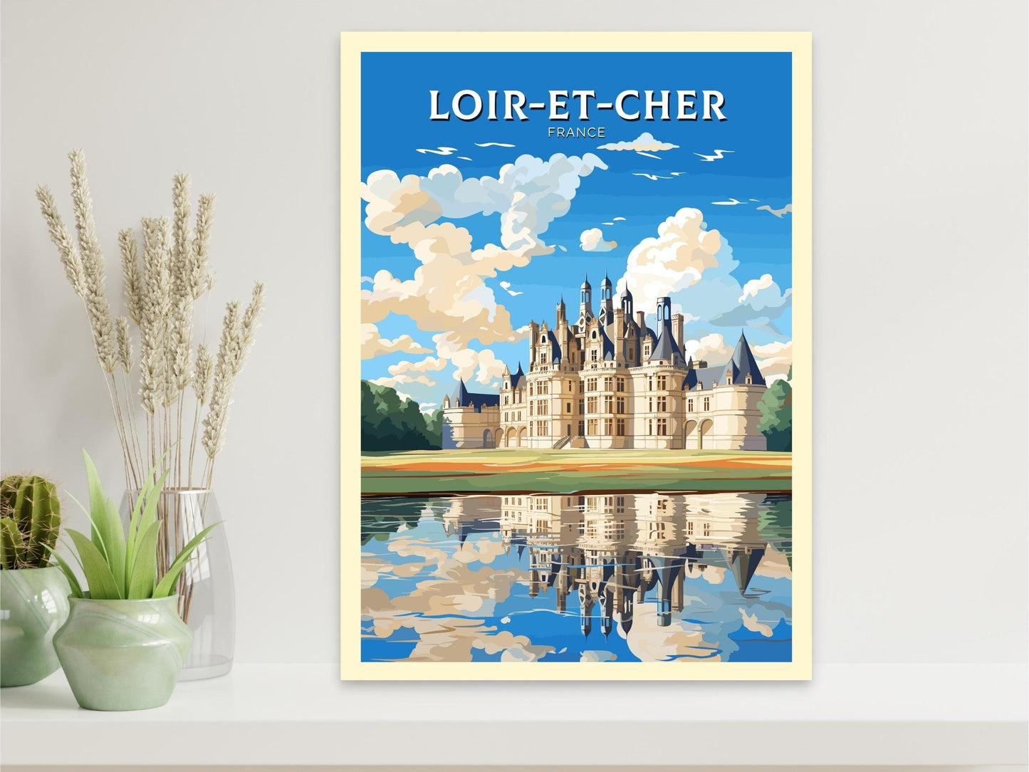 Loir-et-Cher Travel Print | Loir-et-Cher Illustration | Loir-et-Cher Poster | Loir-et-Cher Wall Art | France Print | Paris Poster ID 542