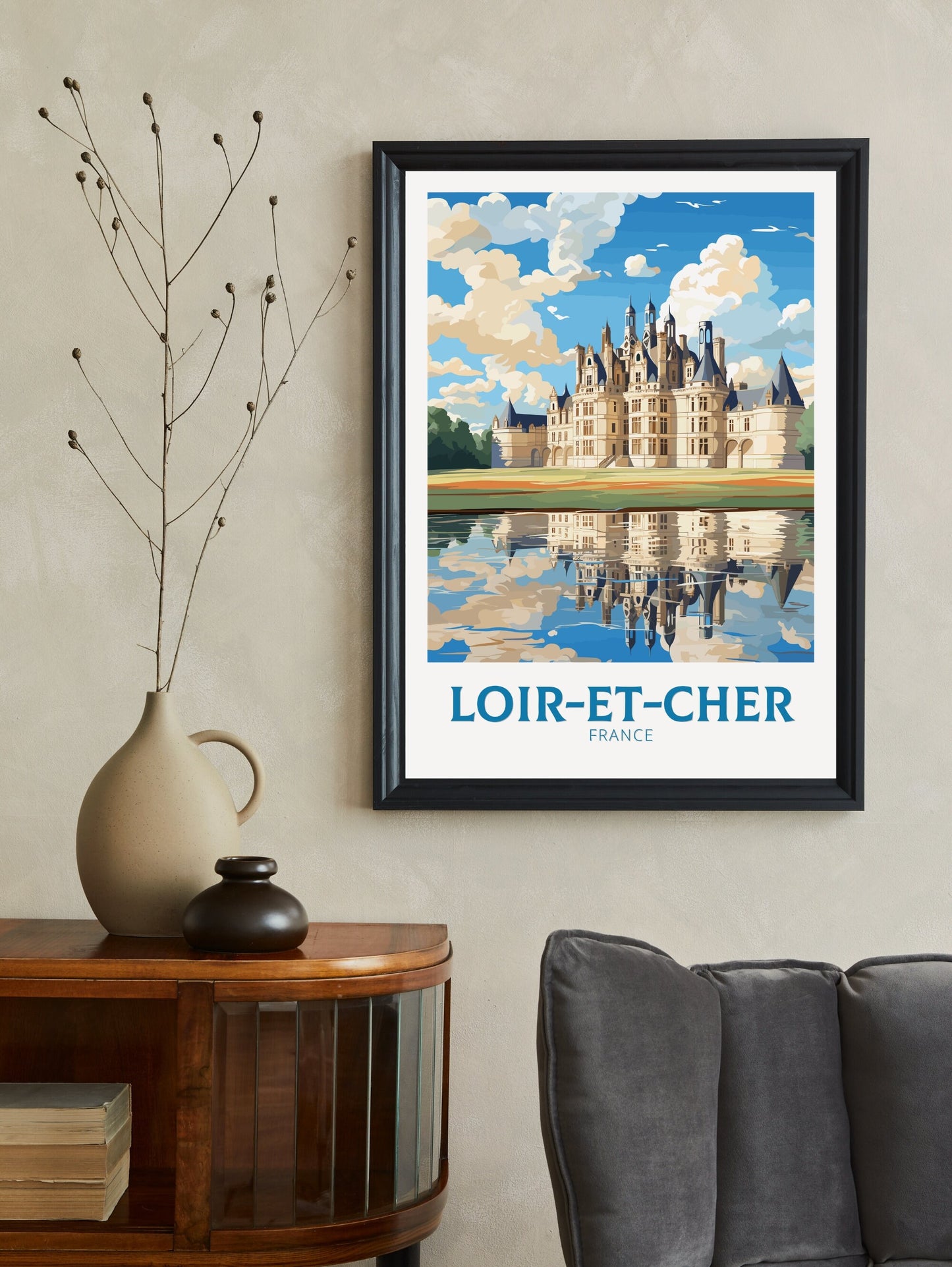 Loir-et-Cher Poster | Loir-et-Cher Travel Print | Loir-et-Cher Illustration | Loir-et-Cher Wall Art | France Print | Paris Poster ID 543