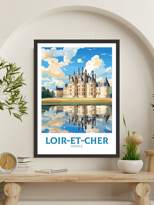 Loir-et-Cher Poster | Loir-et-Cher Travel Print | Loir-et-Cher Illustration | Loir-et-Cher Wall Art | France Print | Paris Poster ID 543