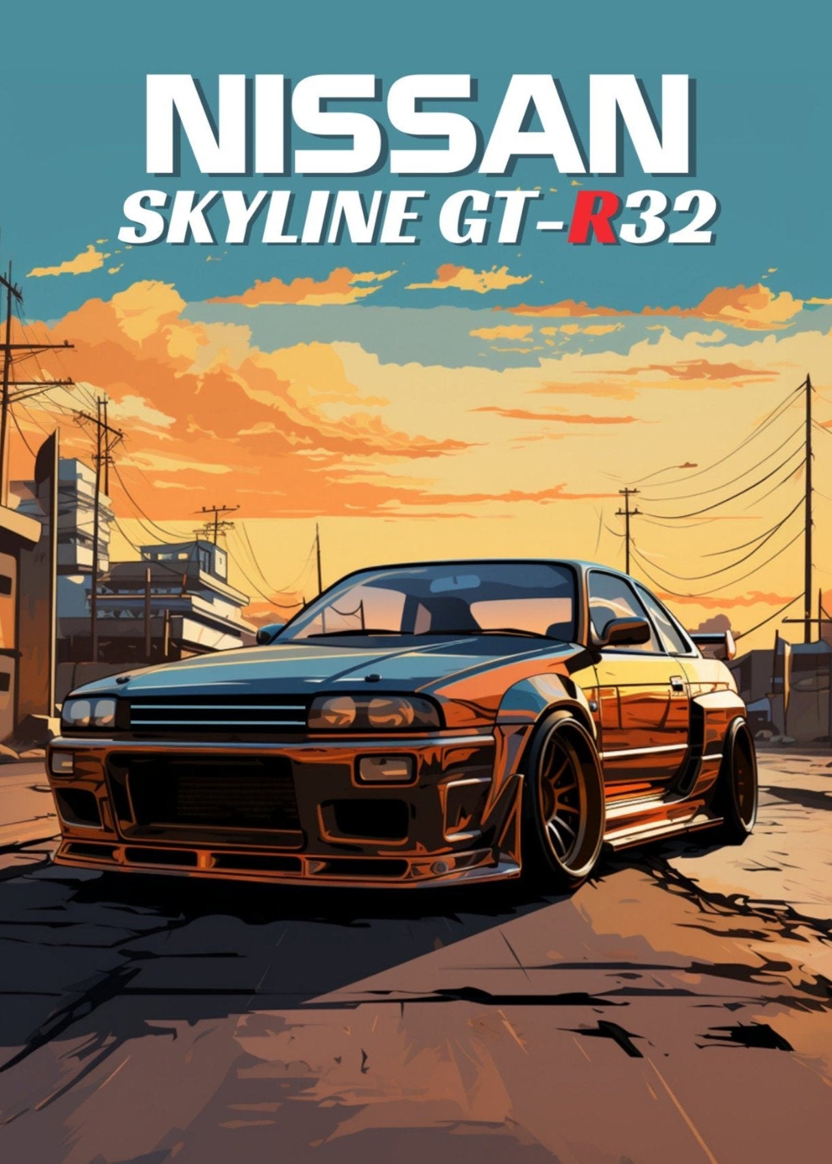 Nissan Skyline GT-R R32 Print, 1990s