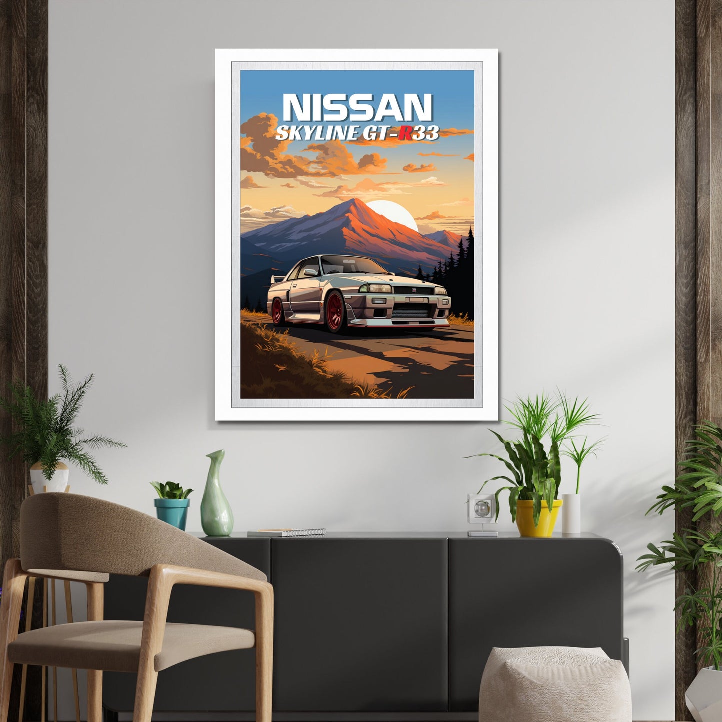 Nissan Skyline GT-R R33 Print, 1990s