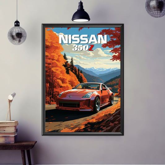 Nissan 350Z Print, 2000s Car Print, Nissan 350Z Poster, Car Print, Car Poster, Car Art, Japanese Car Print, Sports Car Print, Grand Tourer