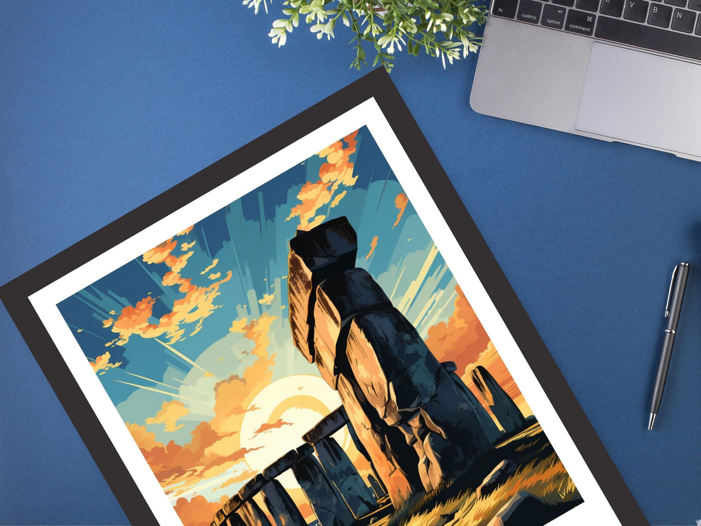 Stonehenge Travel Poster | Stonehenge Illustration | Stonehenge Wall Art | Stonehenge Poster | UK Home Décor | Stonehenge Print | ID 358