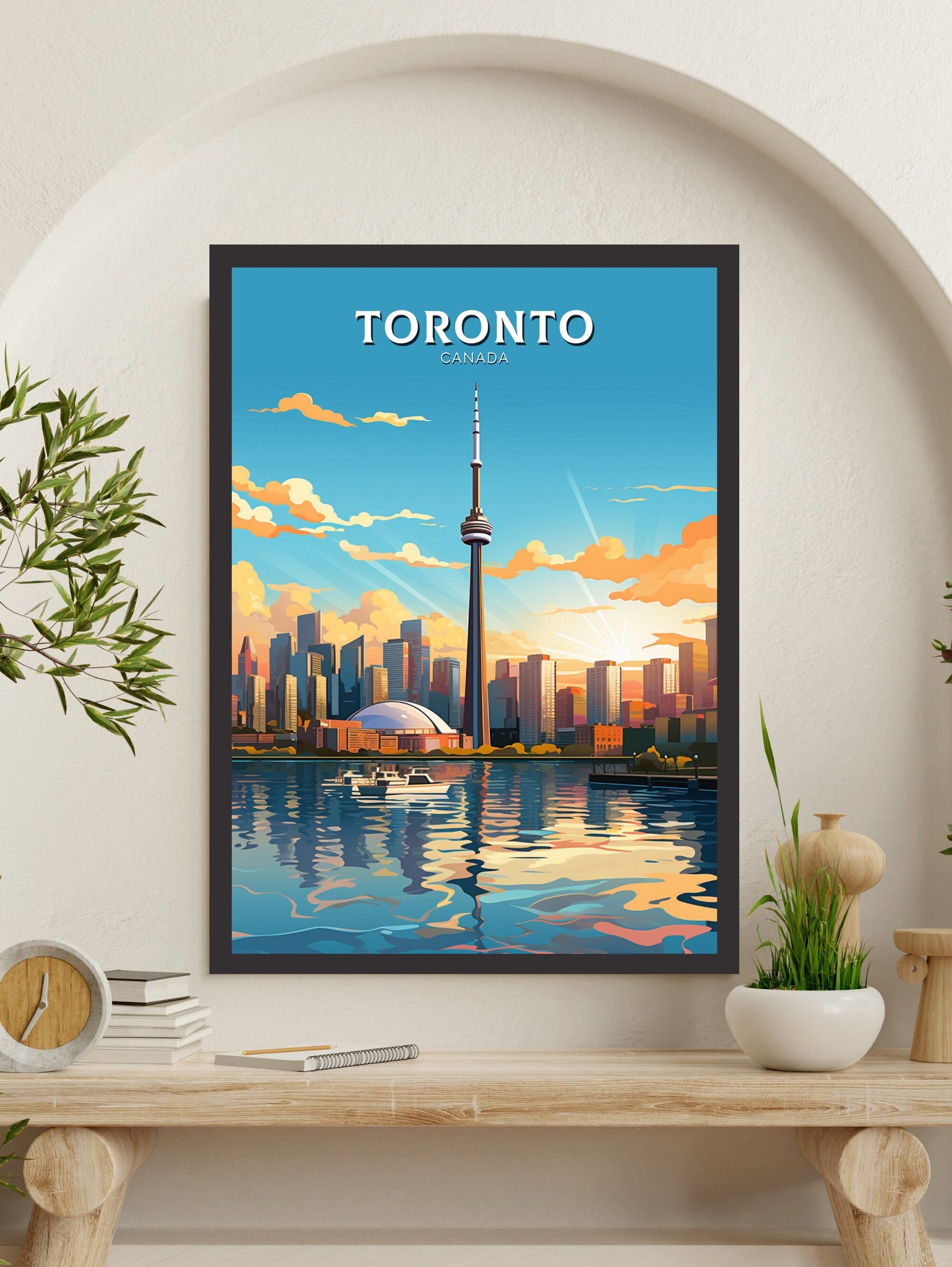 Toronto Poster | Toronto Travel Print | Illustration | Toronto Art | Toronto Wall Art | City Landscape | Canada Print | ID 544