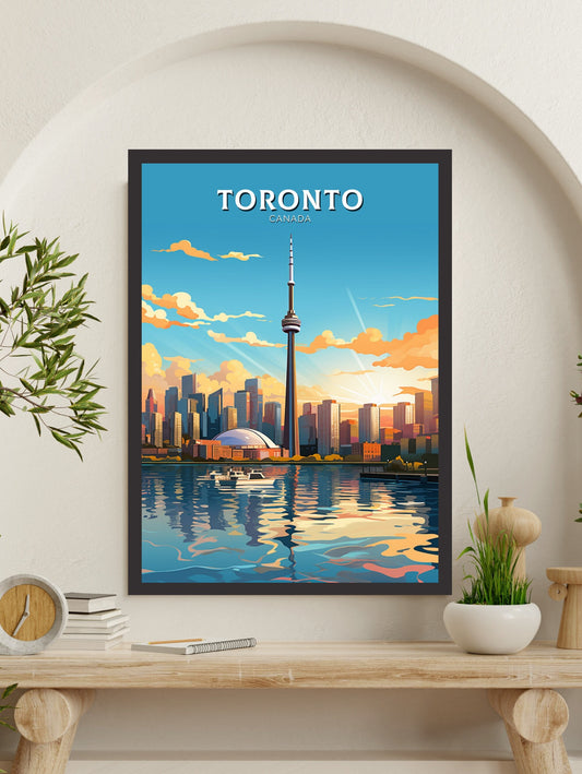 Toronto Poster | Toronto Travel Print | Illustration | Toronto Art | Toronto Wall Art | City Landscape | Canada Print | ID 544
