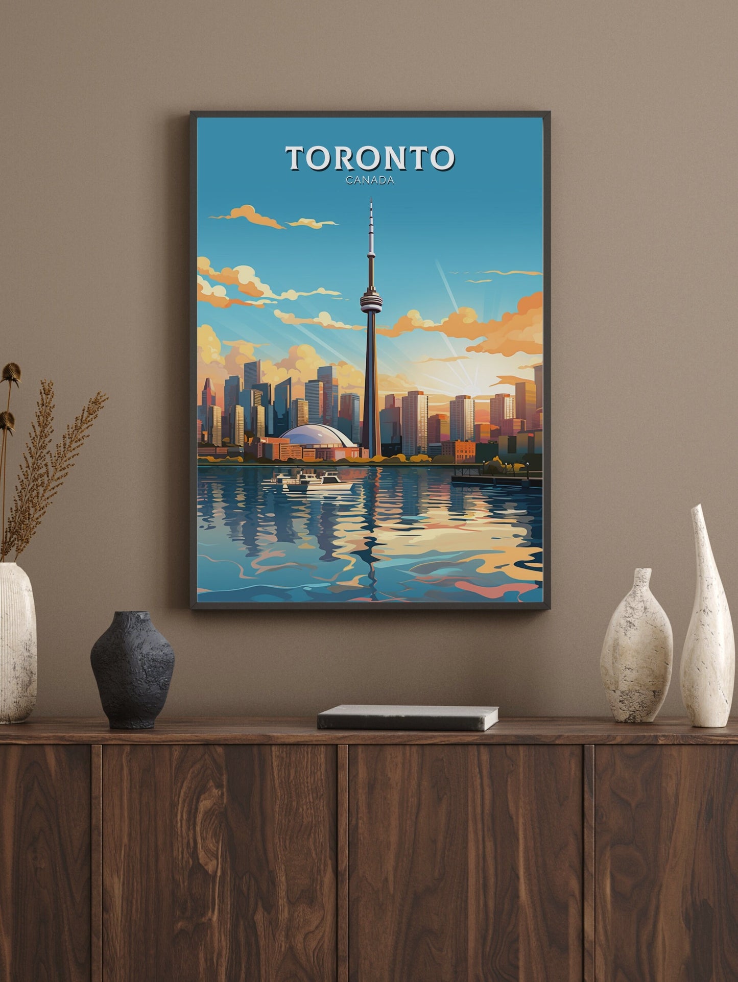 Toronto Poster | Toronto Travel Print | Illustration | Toronto Art | Toronto Wall Art | City Landscape | Canada Print | ID 544