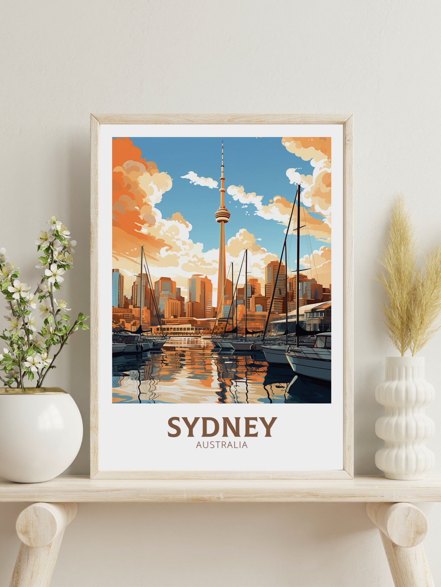 Sydney Print | Sydney Travel Poster | Sydney Illustration | Australia Print | Australia Wall Art | Australia Poster ID 547