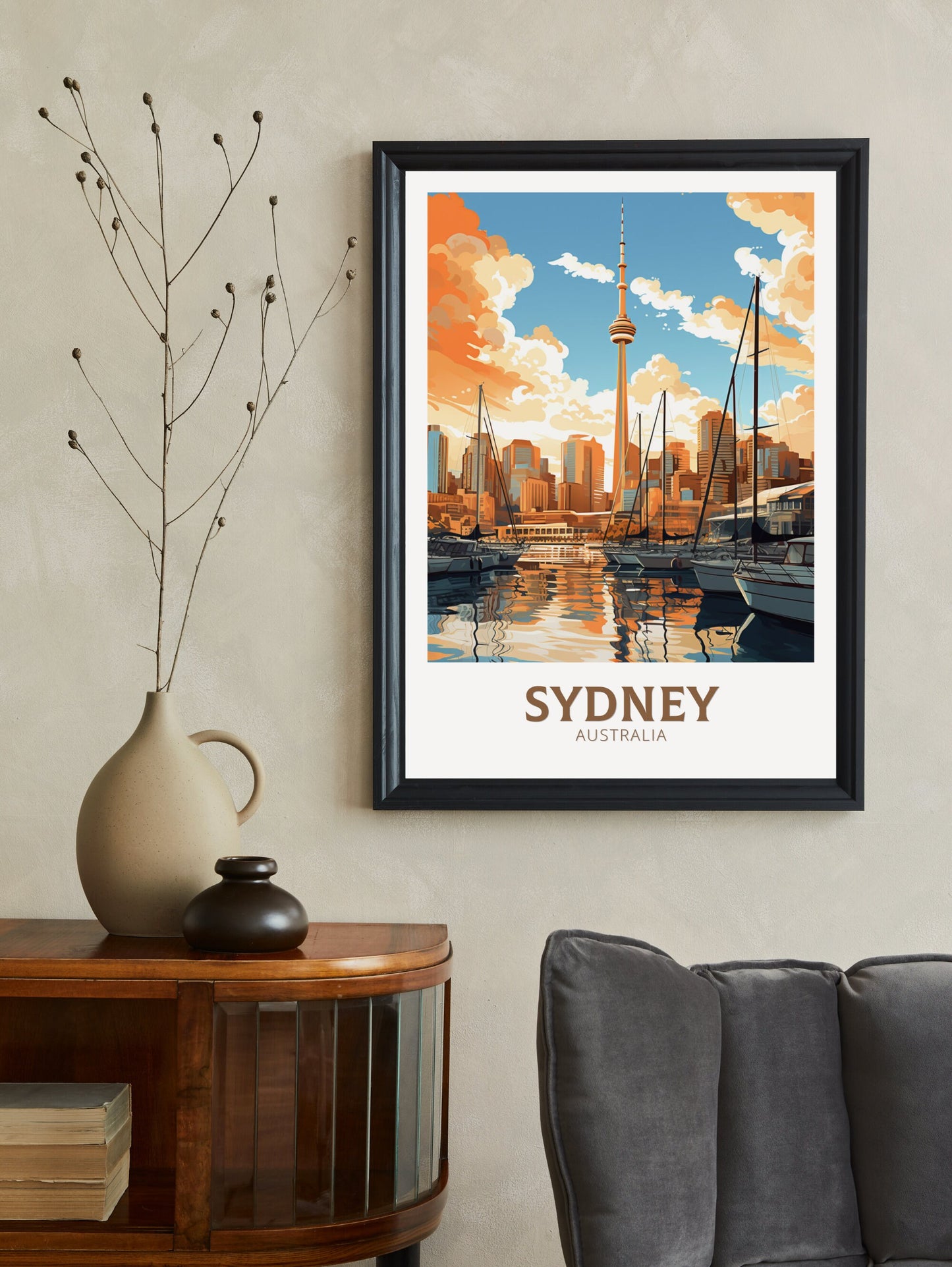 Sydney Print | Sydney Travel Poster | Sydney Illustration | Australia Print | Australia Wall Art | Australia Poster ID 547