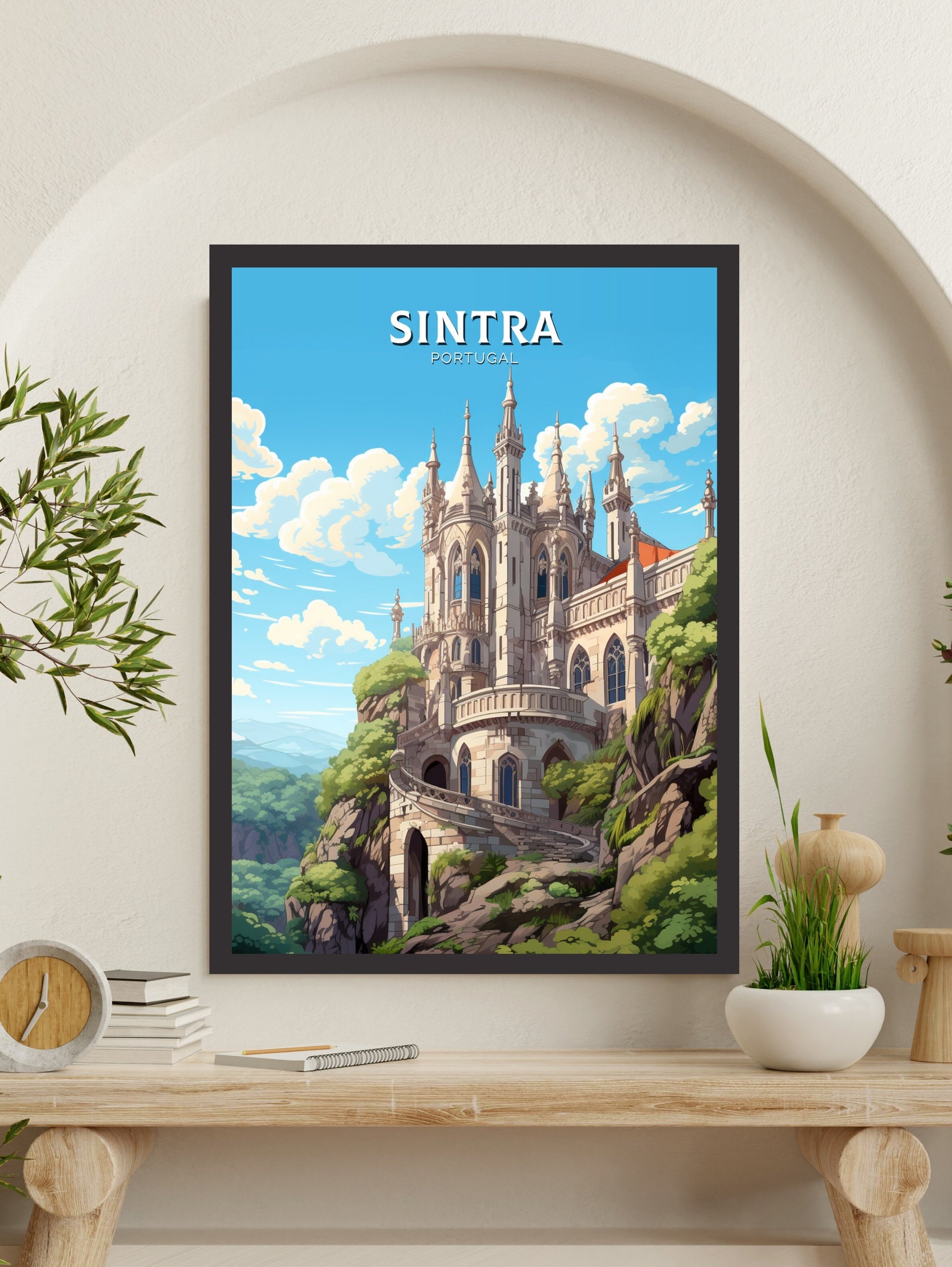 Sintra Poster | Sintra Illustration | Sintra Wall Art | Sintra Print | Portugal Print | Sintra Home Decor | Sintra Travel Poster | ID 548