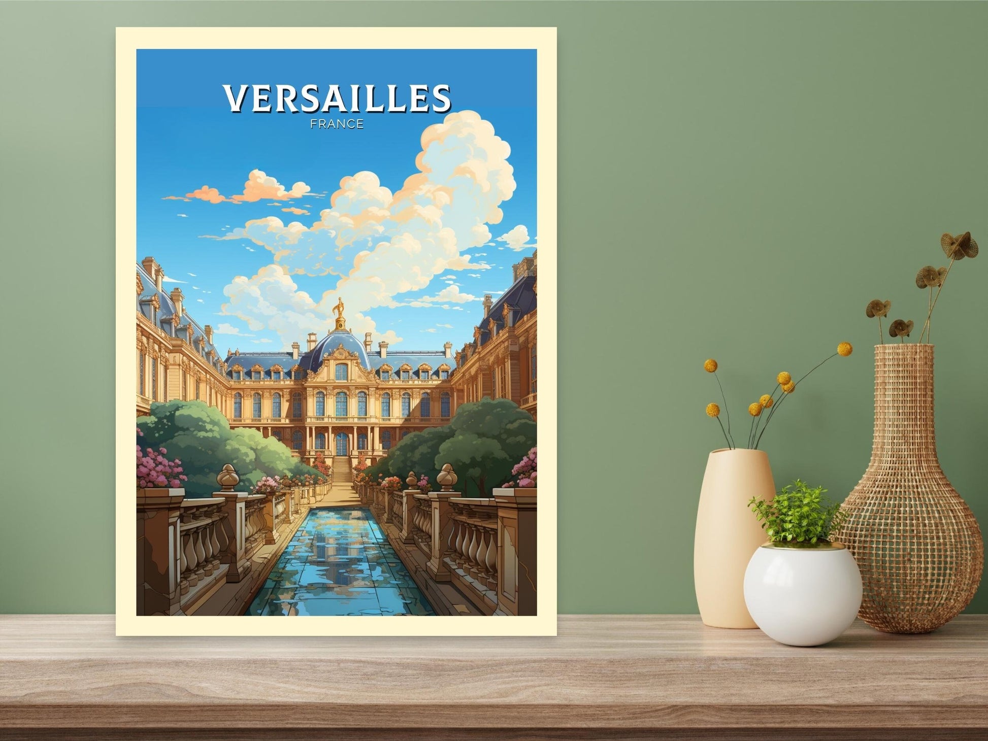 Versailles Poster | Versailles Print | Versailles Travel Print | Versailles Wall Art | France Print | Versailles Painting ID 554