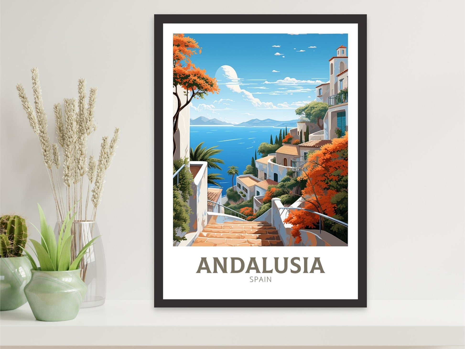 Andalusia Travel Print | Andalusia Poster | Andalusia Illustration | Andalusia Wall Art | Andalusia Design | Andalusia Spain ID 557