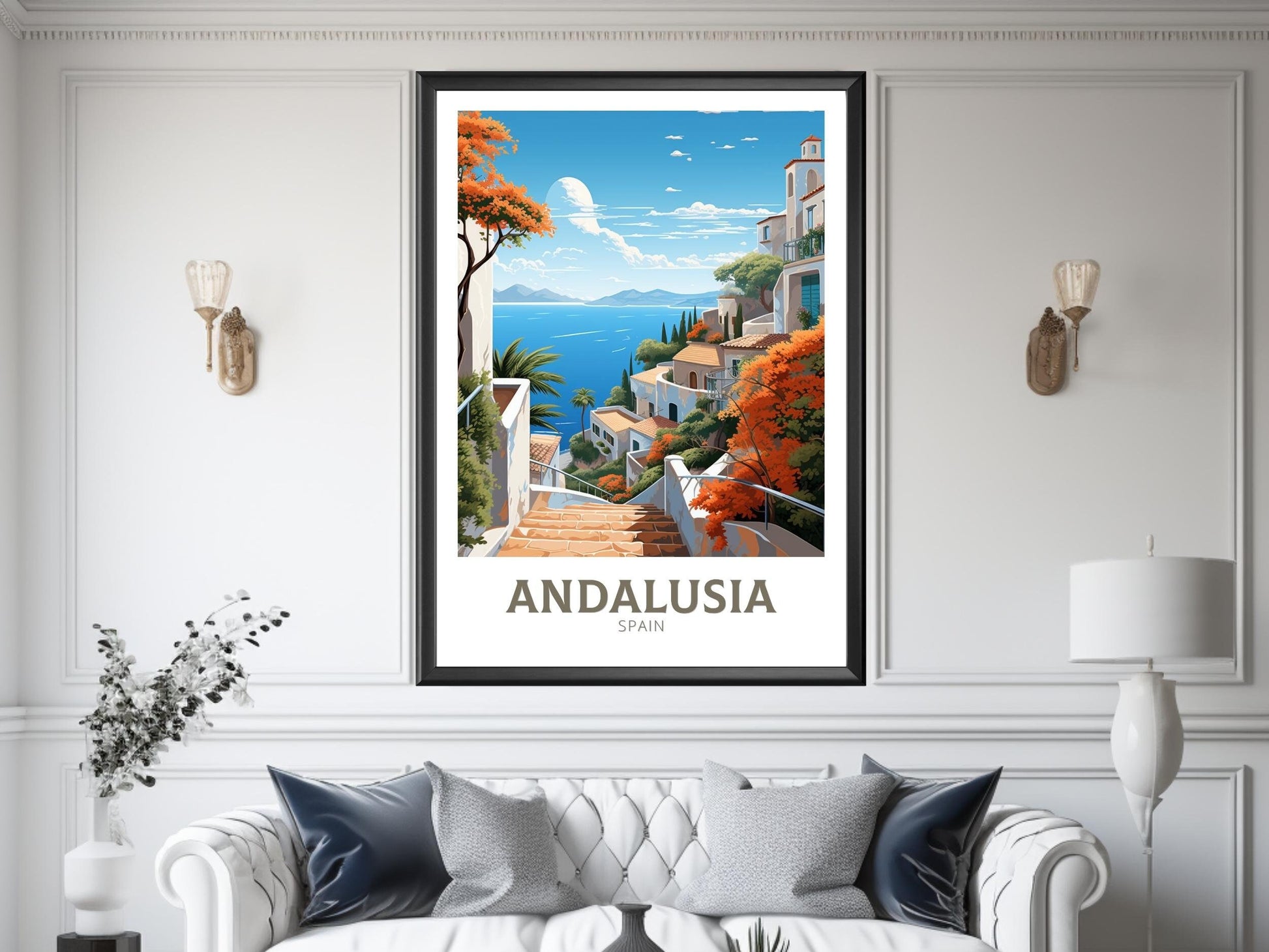 Andalusia Travel Print | Andalusia Poster | Andalusia Illustration | Andalusia Wall Art | Andalusia Design | Andalusia Spain ID 557