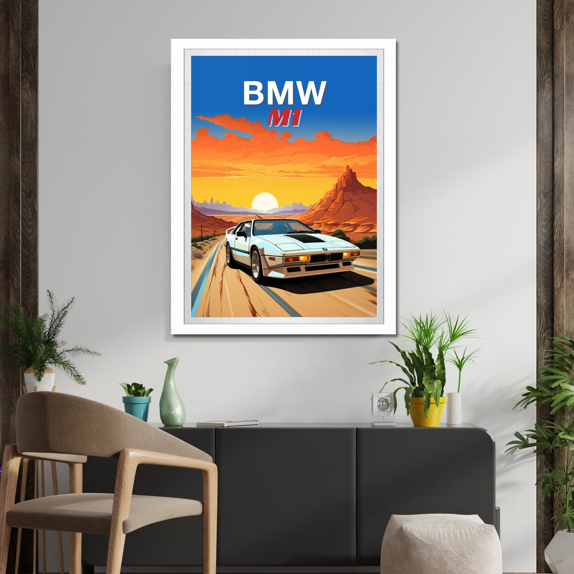 BMW M1 Print, 1980s Car